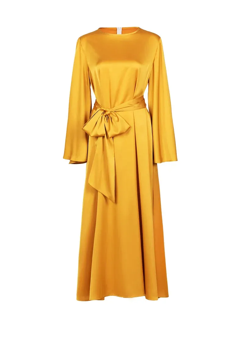 Aliya Silk Maxi Dress - Yellowmoon