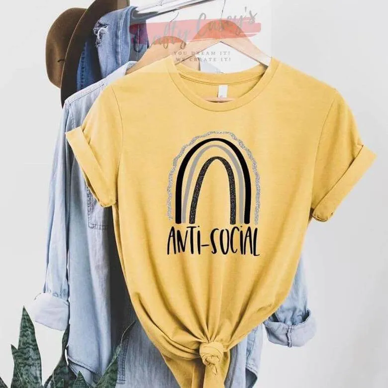 Anti Social - Funny-Unisex  T-shirt.