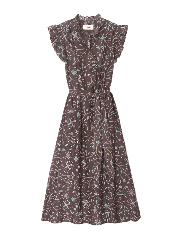 April Dress in Graphite Mint