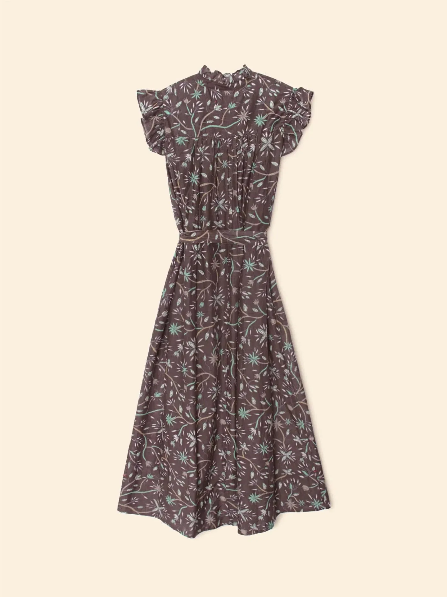 April Dress in Graphite Mint