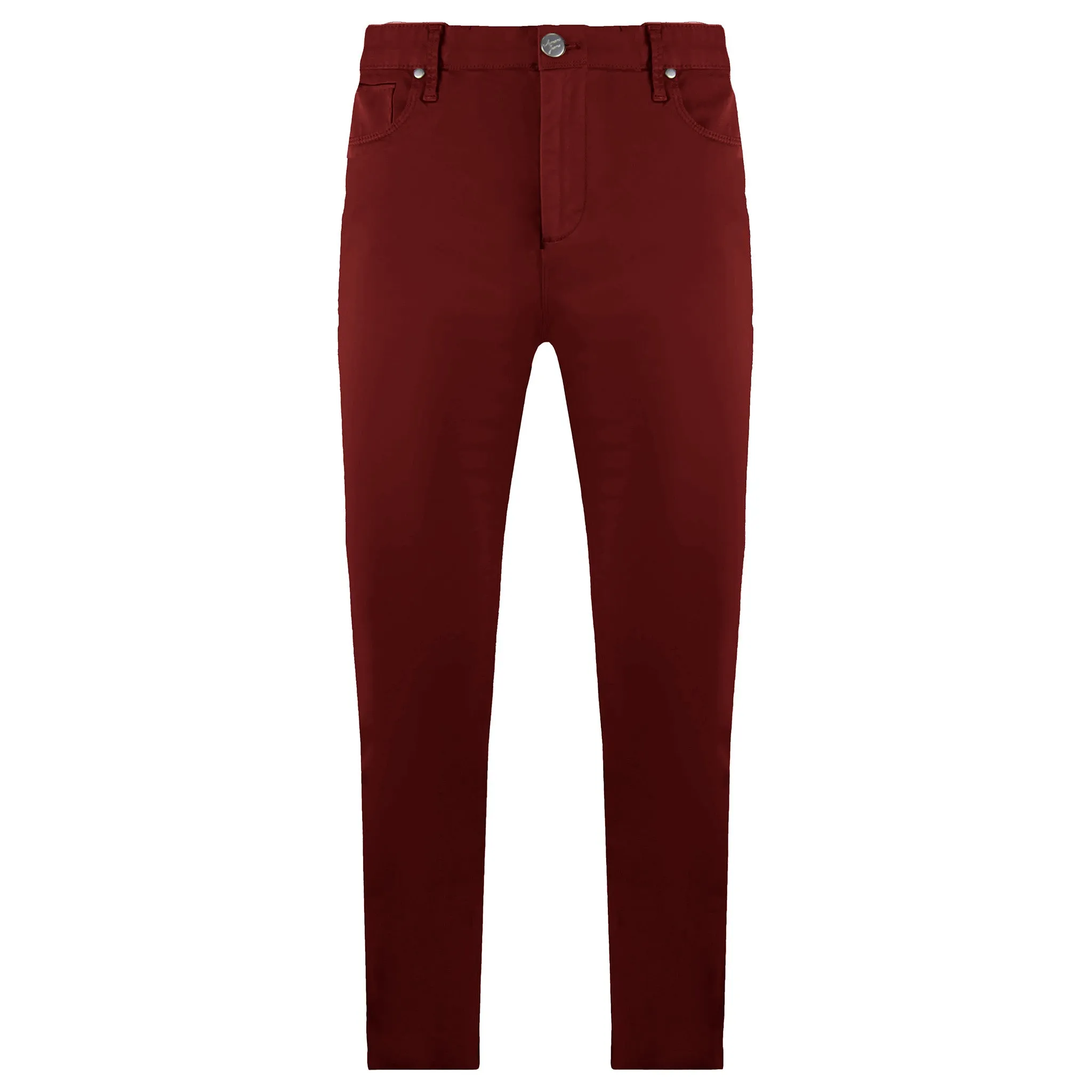 Armani Jeans J06 Slim Fit Mens Burgundy Trousers