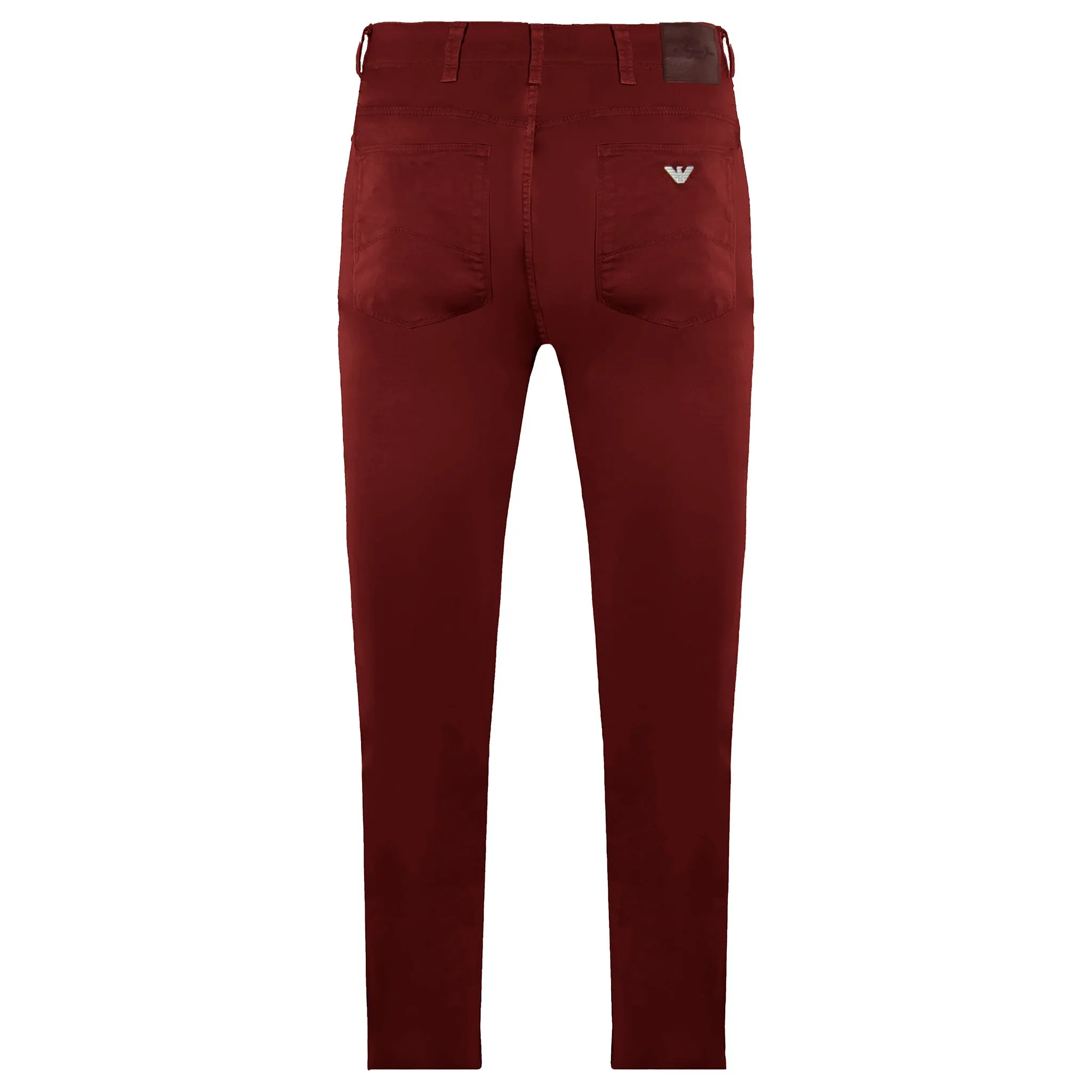 Armani Jeans J06 Slim Fit Mens Burgundy Trousers