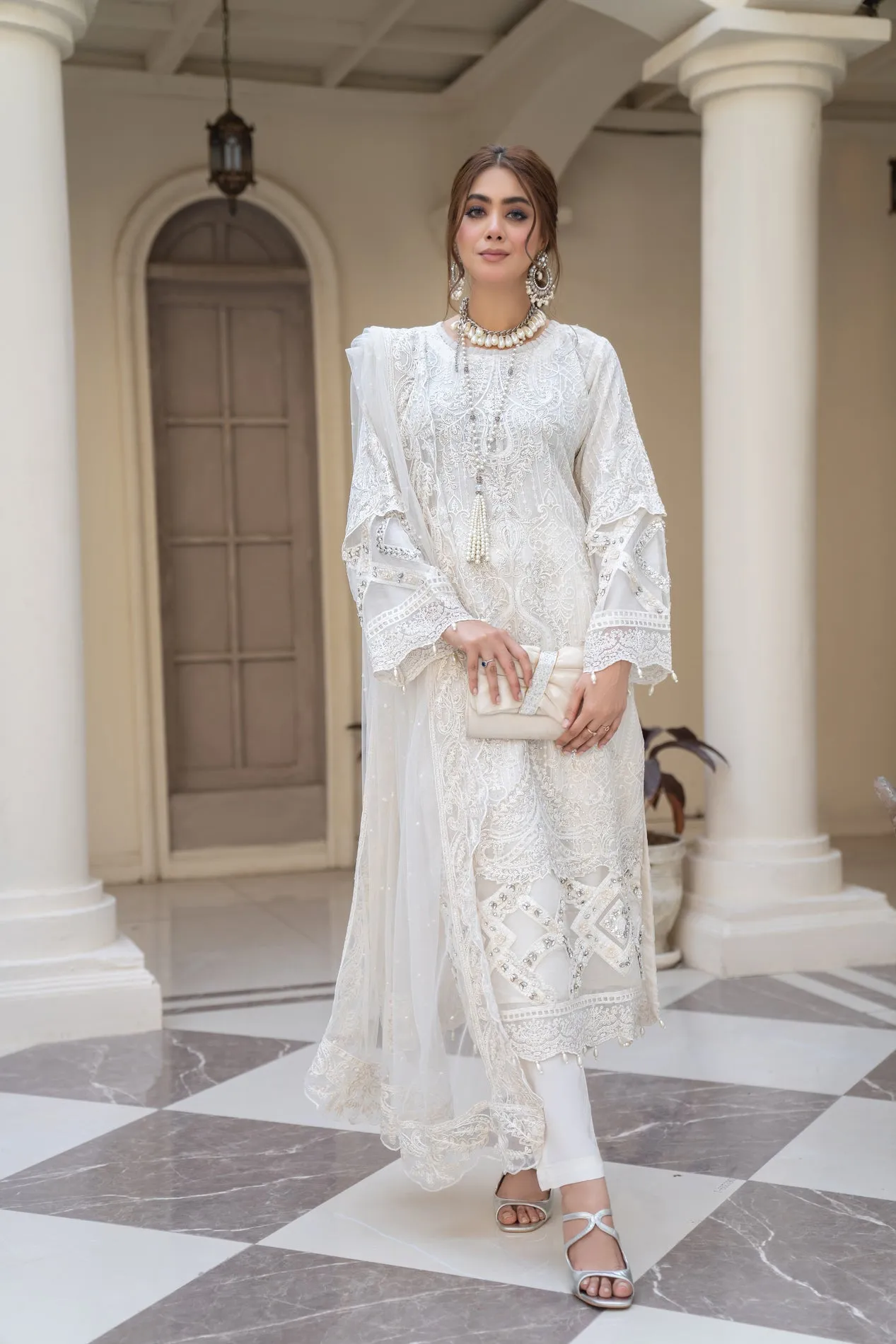 ARWAH ORGANZA LUXURY FORMAL DRESS VA3