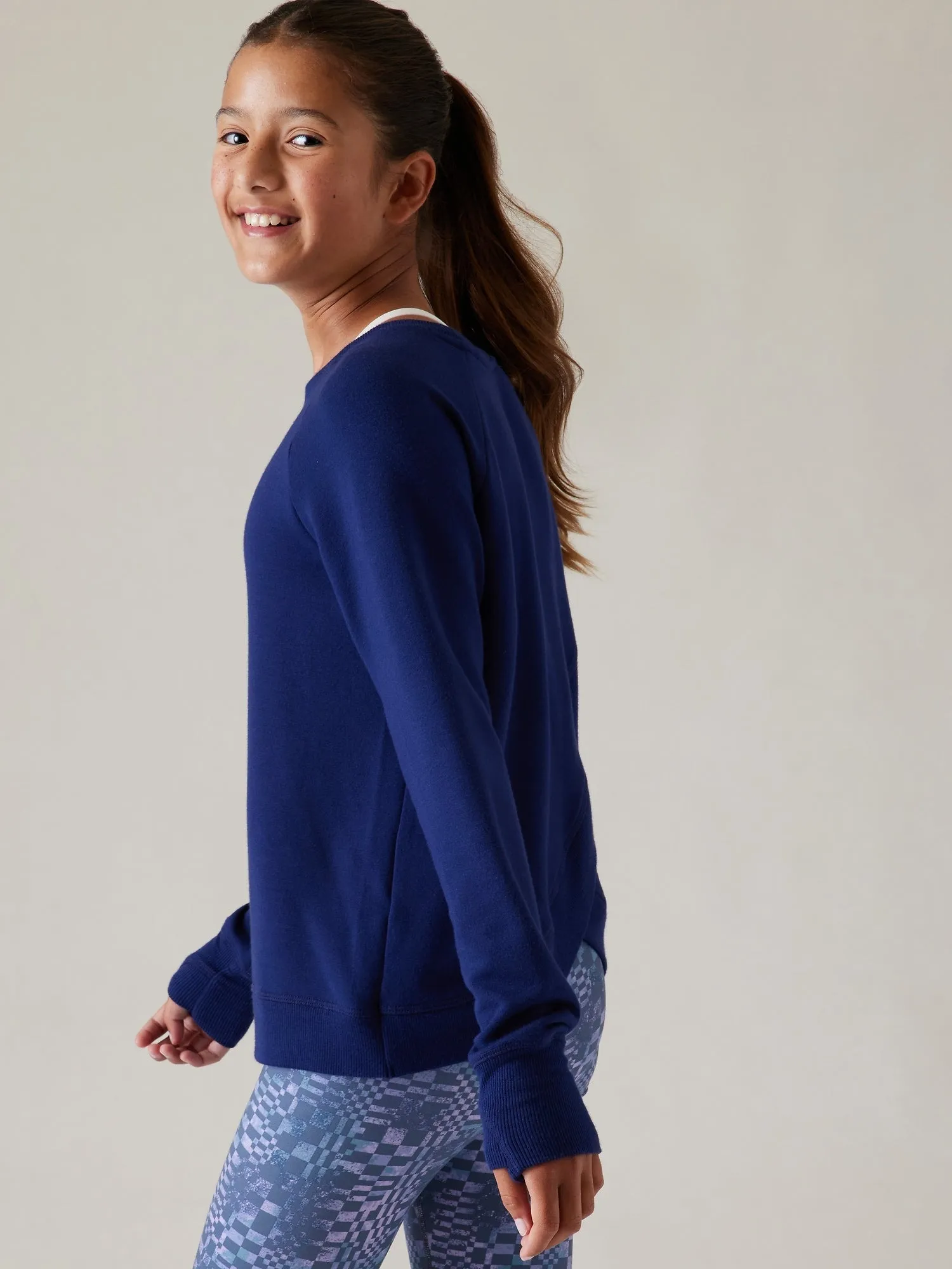 Athleta Girl Cozy Cross Your Fingers Sweatshirt