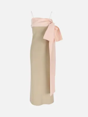 Bart Dress in Beige and Creta Pink