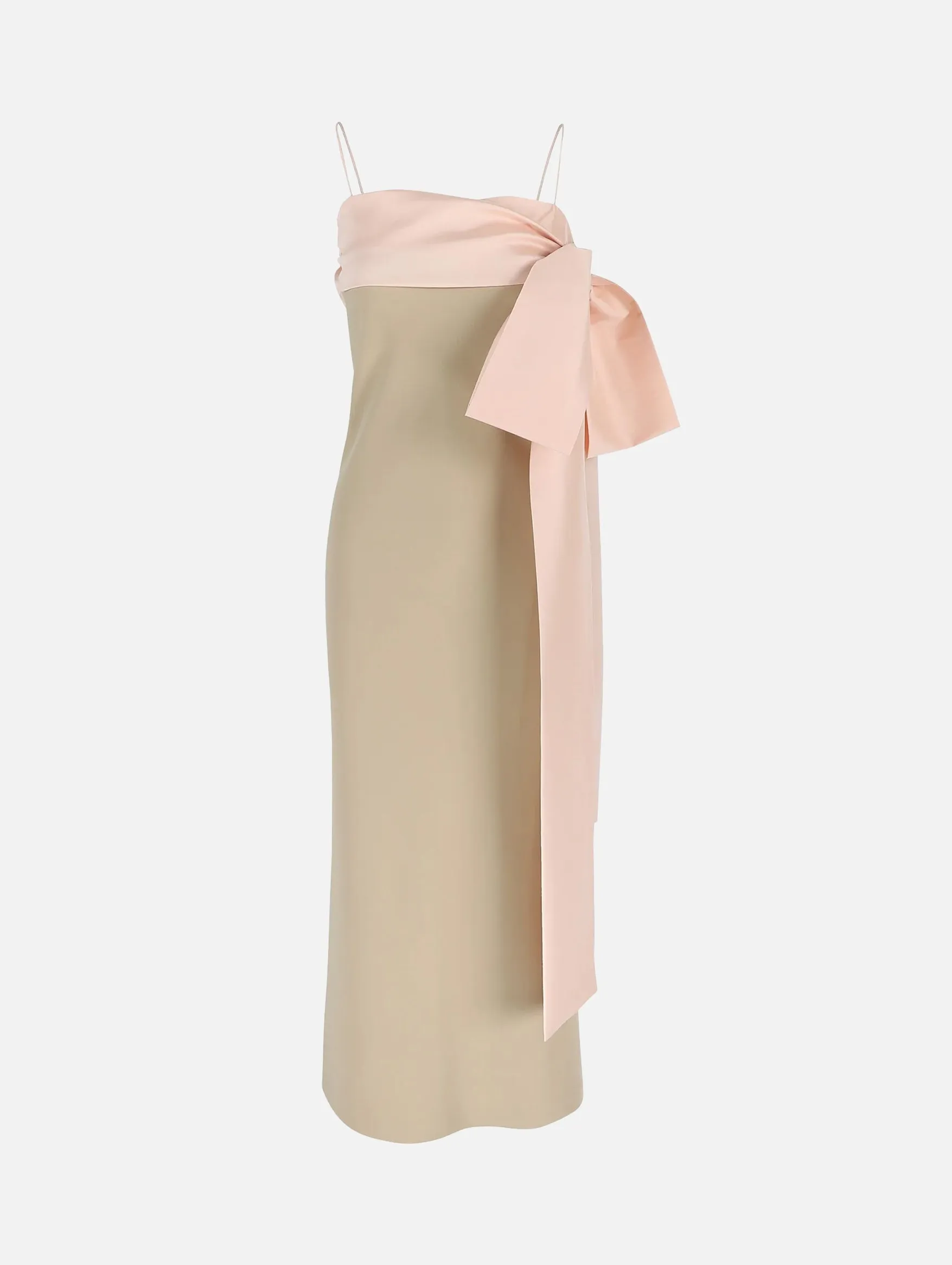 Bart Dress in Beige and Creta Pink