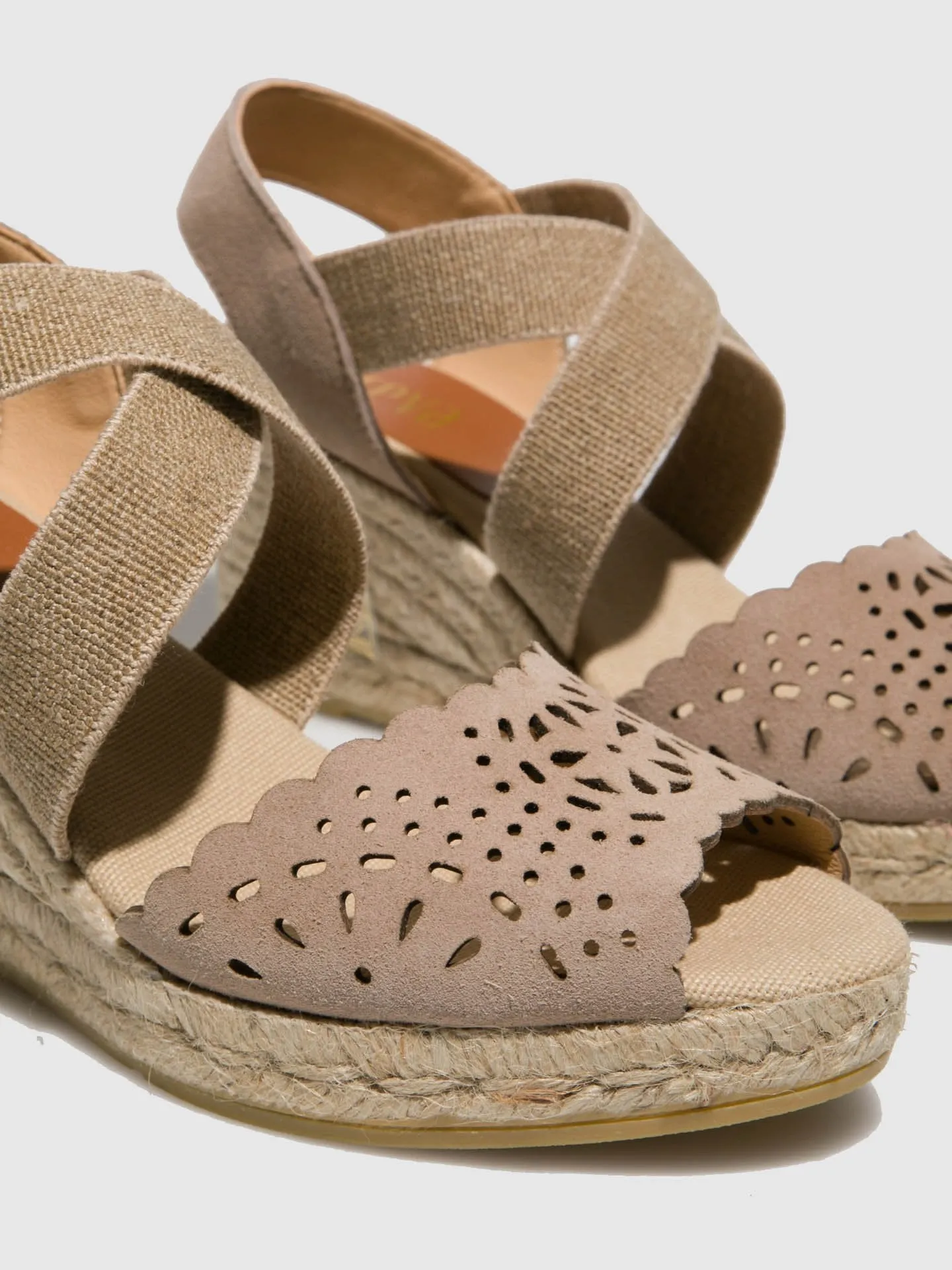 Beige Platform Sandals