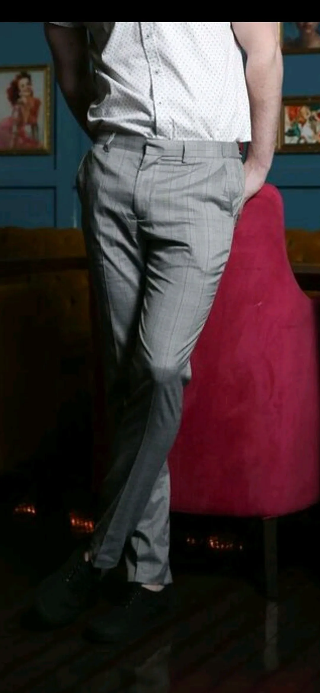Bertie Teal Check Trousers