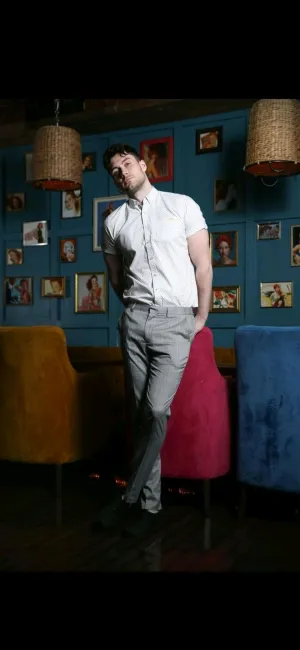Bertie Teal Check Trousers