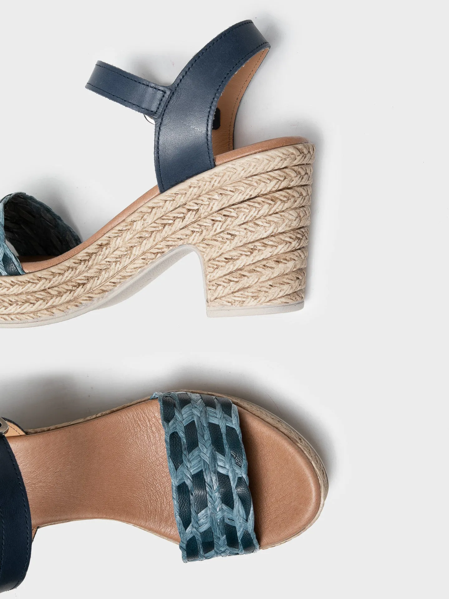 Blue Ankle Strap Sandals