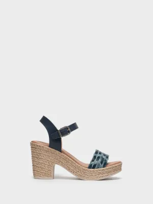 Blue Ankle Strap Sandals