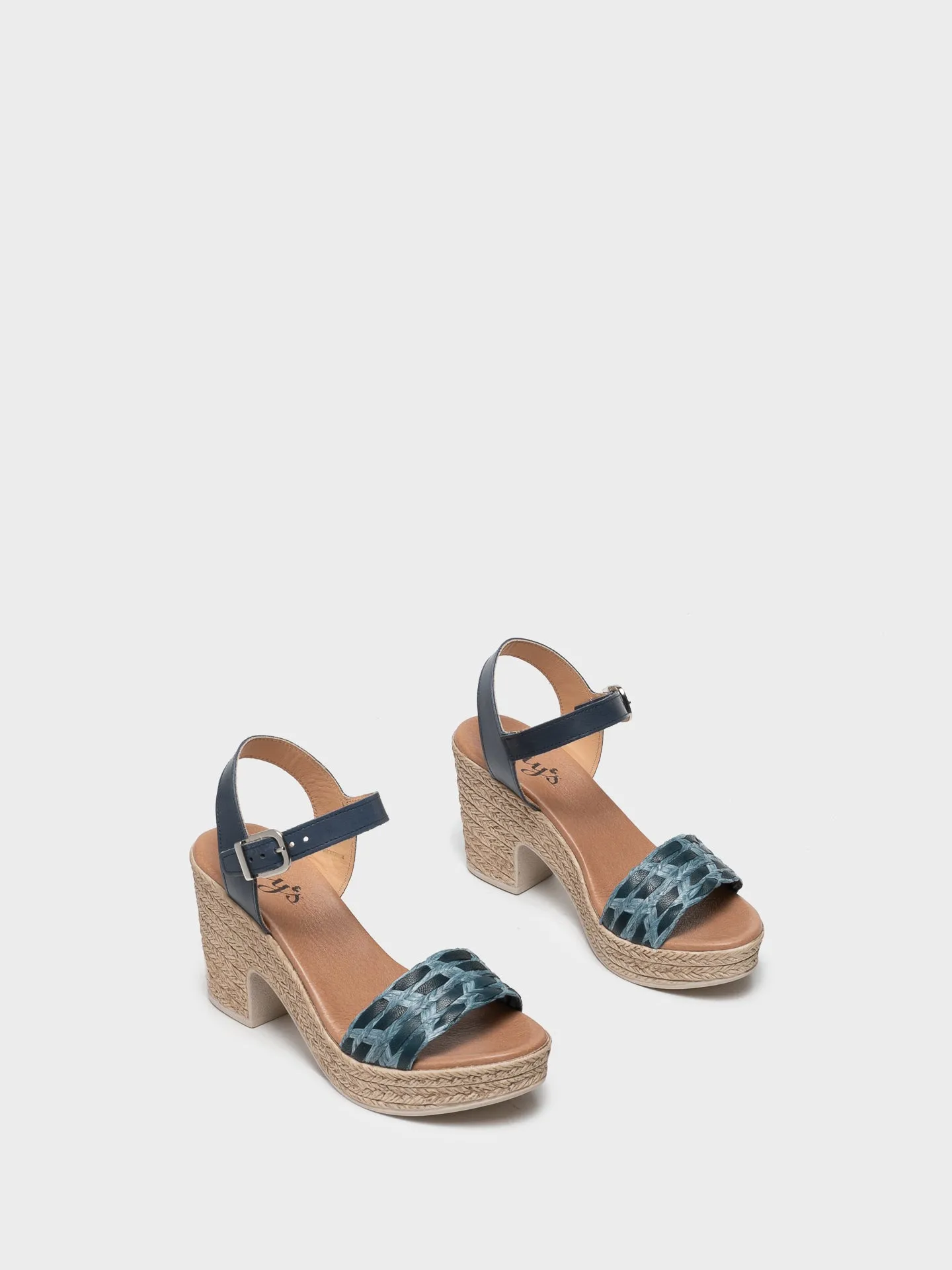 Blue Ankle Strap Sandals