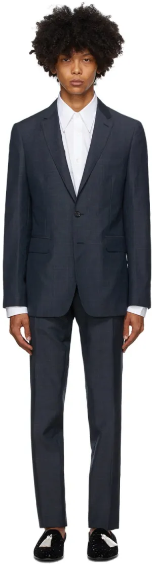 Burberry Blue Check Slim Suit