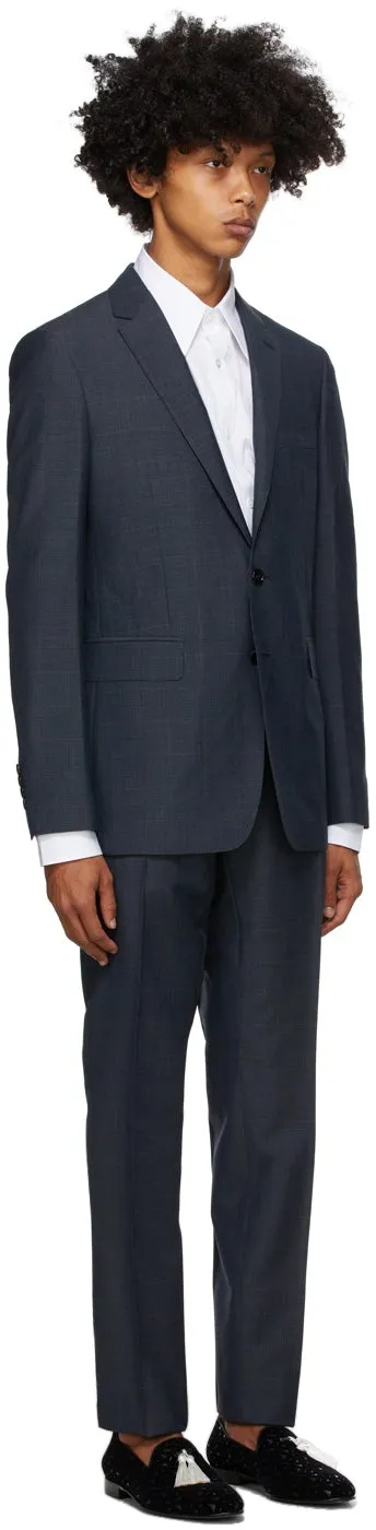 Burberry Blue Check Slim Suit