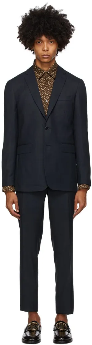 Burberry Blue Travel Slim Suit