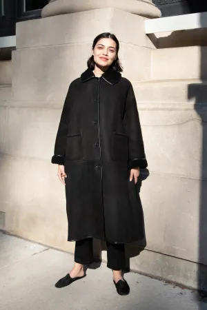 Cawley | Roo Coat in Suede Sheepskin