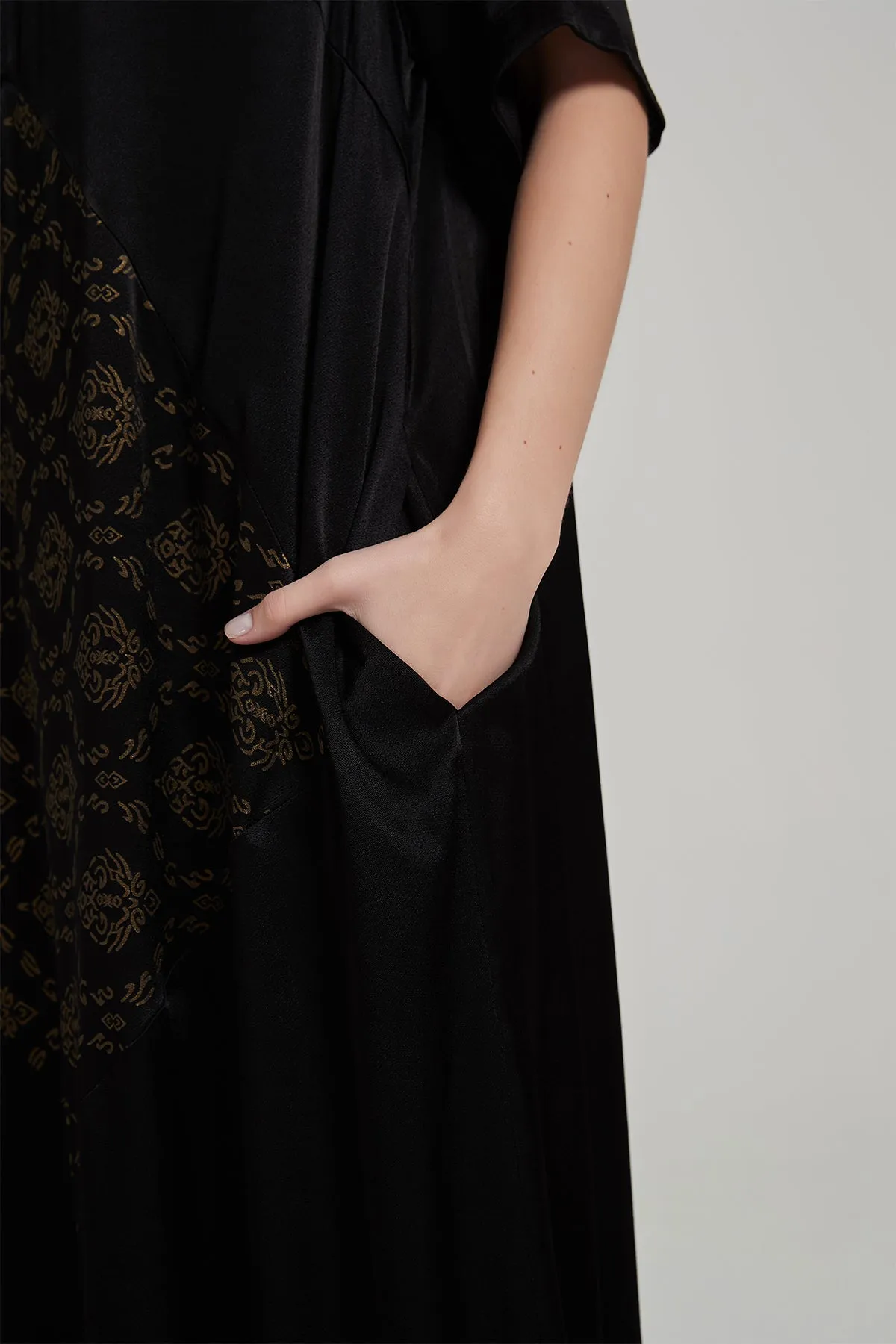 Cozy Elegant Retro Print Maxi Dress