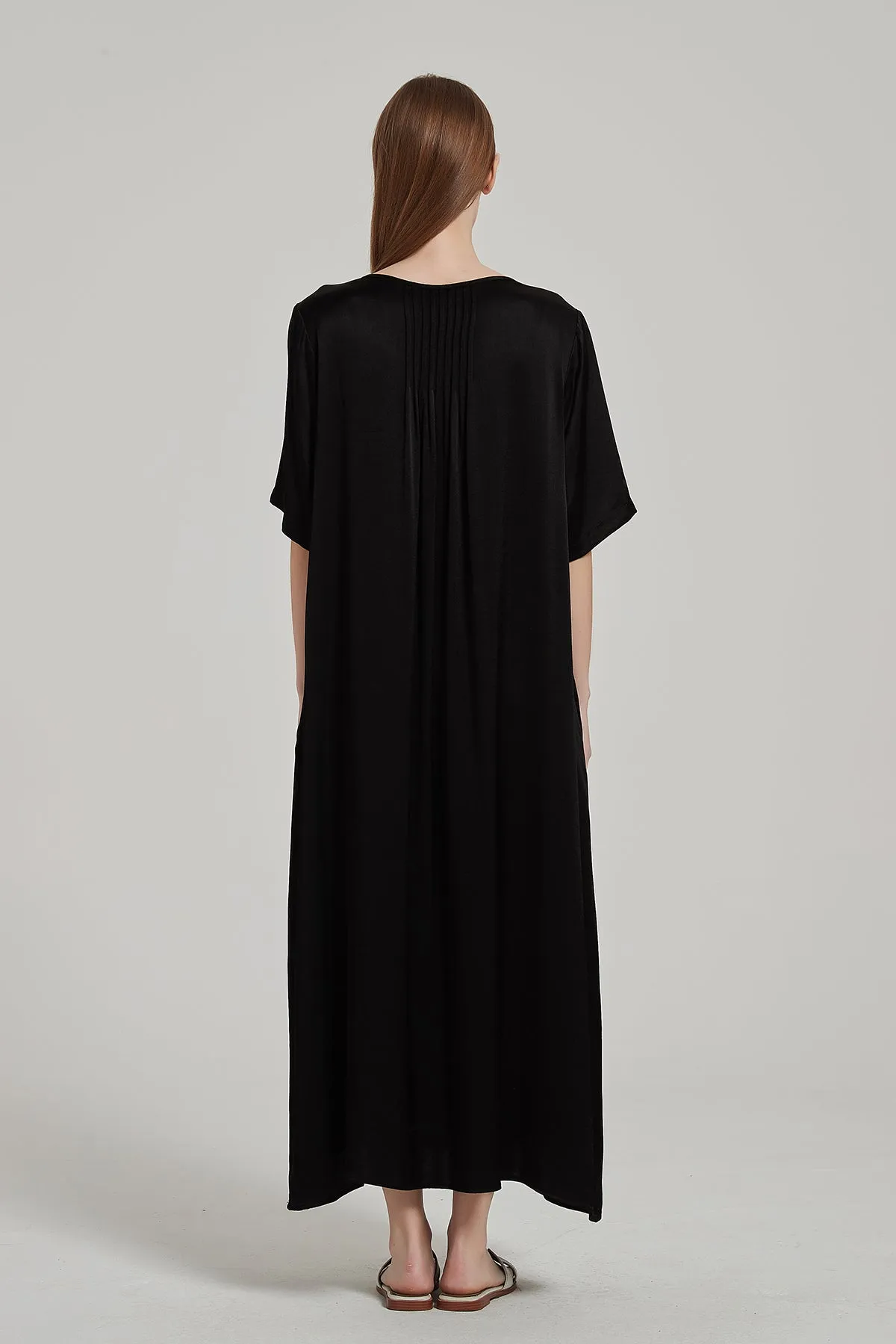 Cozy Elegant Retro Print Maxi Dress