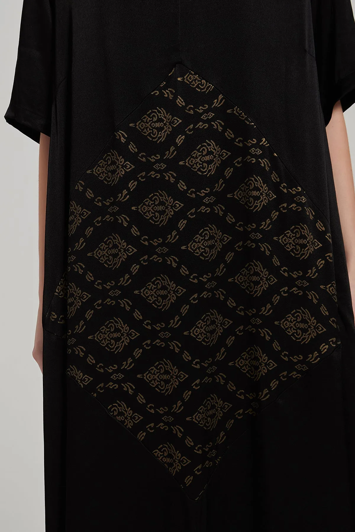 Cozy Elegant Retro Print Maxi Dress