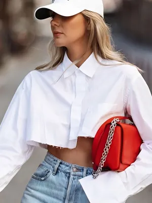 Cropped White Shirt