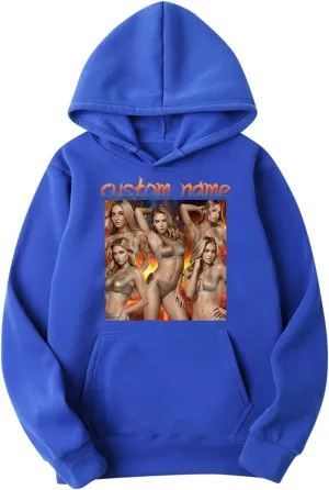 Customized Stage Concert Hoodies Custom Sweatshirts for Women Girls Hooded Shirts, Add Text and Photos