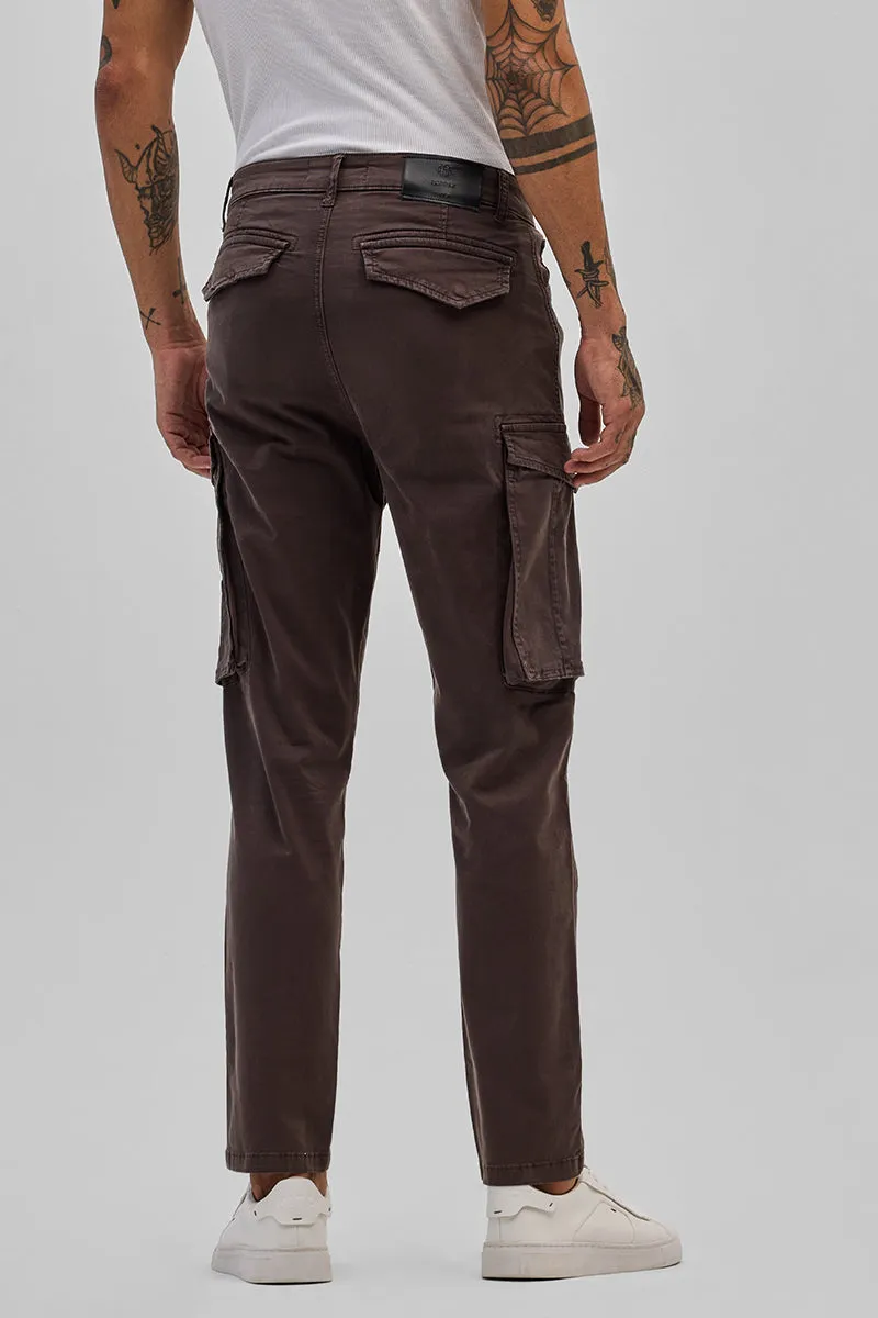 Dark Brown Relaxed Fit Cargo Pants