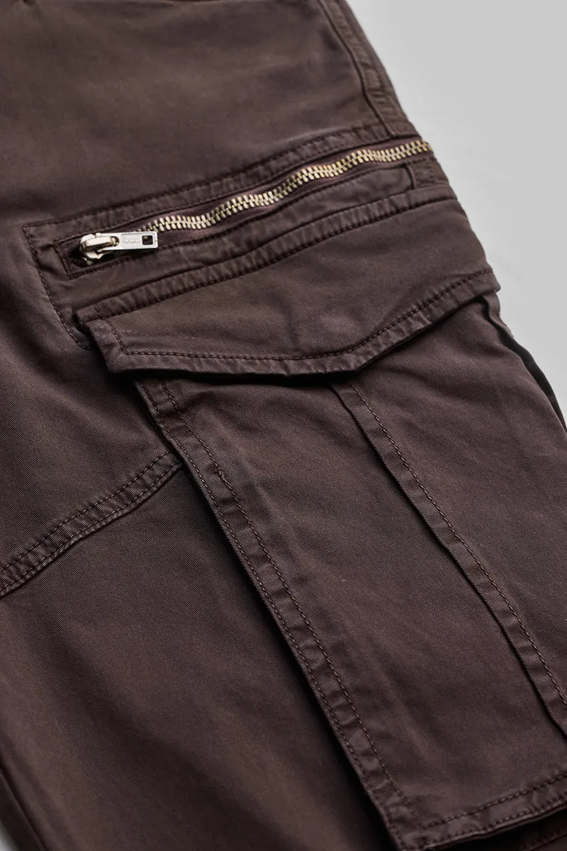 Dark Brown Relaxed Fit Cargo Pants