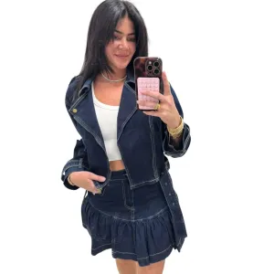 Dark Denim Mini Skirt