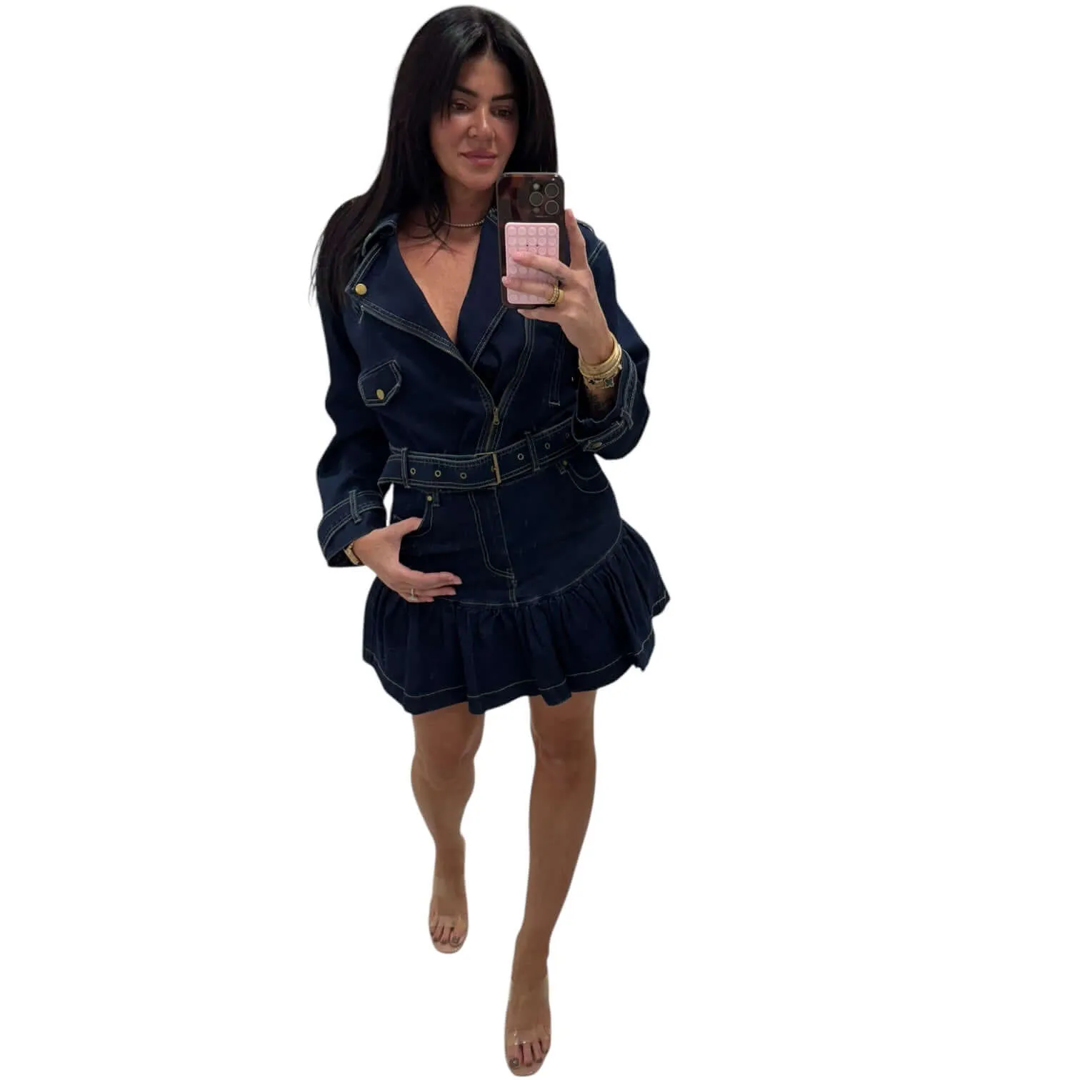 Dark Denim Mini Skirt