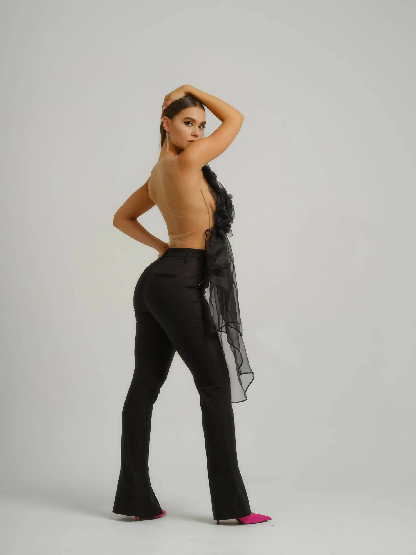 Double Identity Slim Trousers With Slits