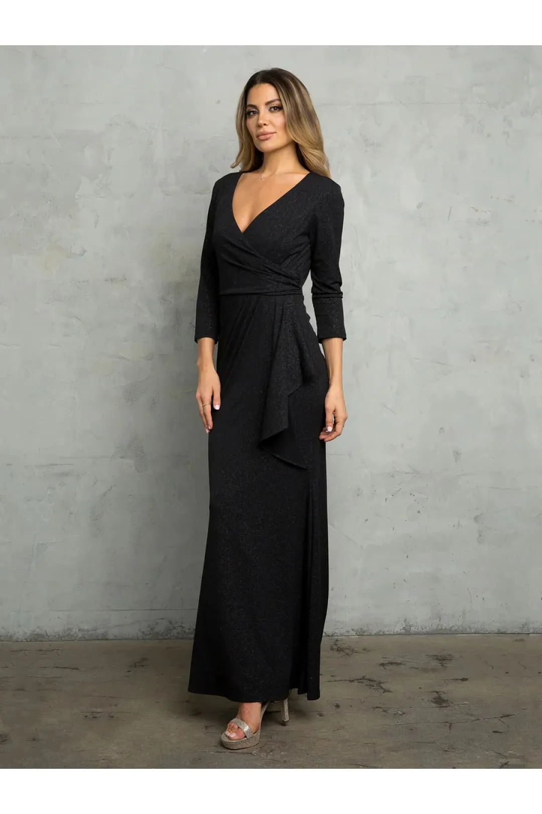 Eva USA 3472 Glitter Long Mother of the Bride Formal Dress