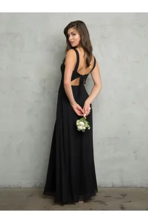 Eva USA 3485 Bridesmaids Long Slit Formal Dress