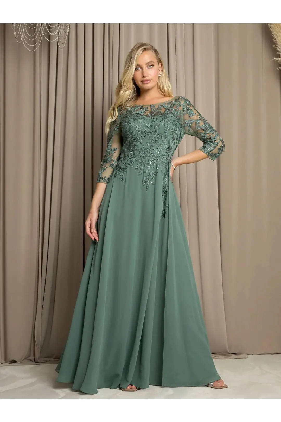 Eva USA 5258 Long A Line Mother of the Bride Formal Dress