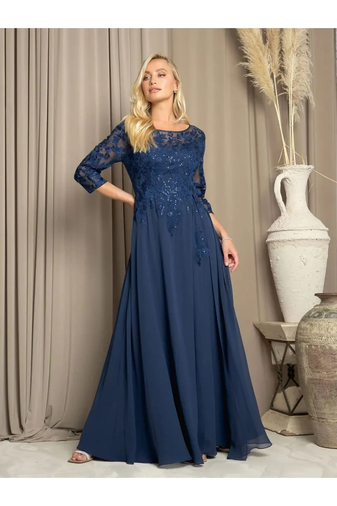 Eva USA 5258 Long A Line Mother of the Bride Formal Dress