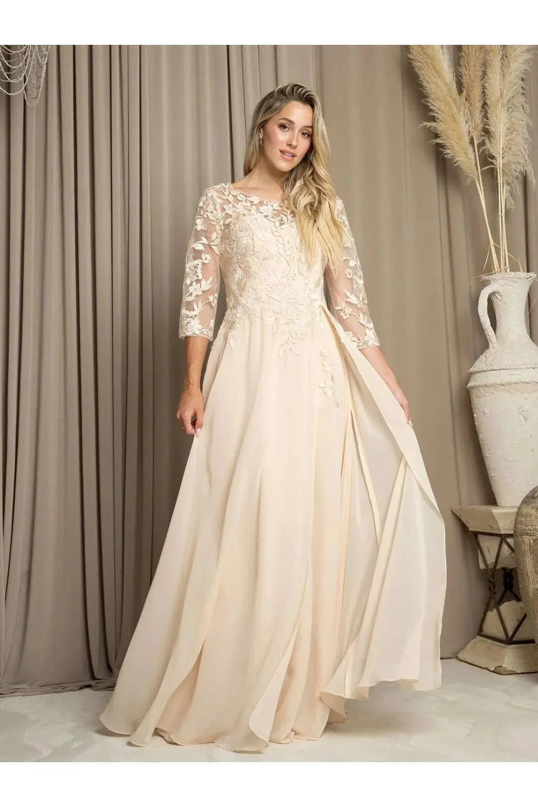 Eva USA 5258 Long A Line Mother of the Bride Formal Dress