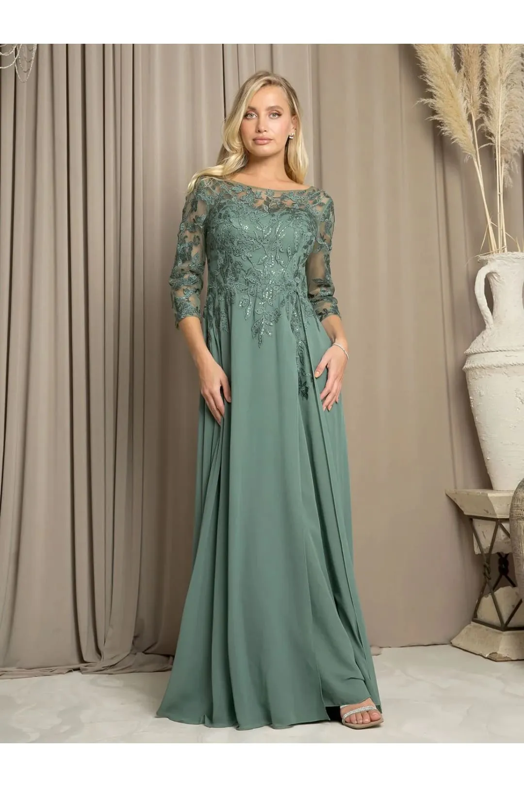 Eva USA 5258 Long A Line Mother of the Bride Formal Dress