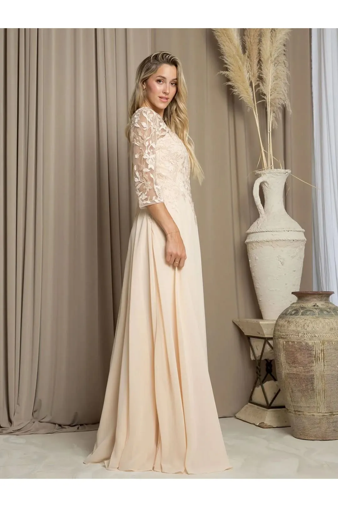 Eva USA 5258 Long A Line Mother of the Bride Formal Dress