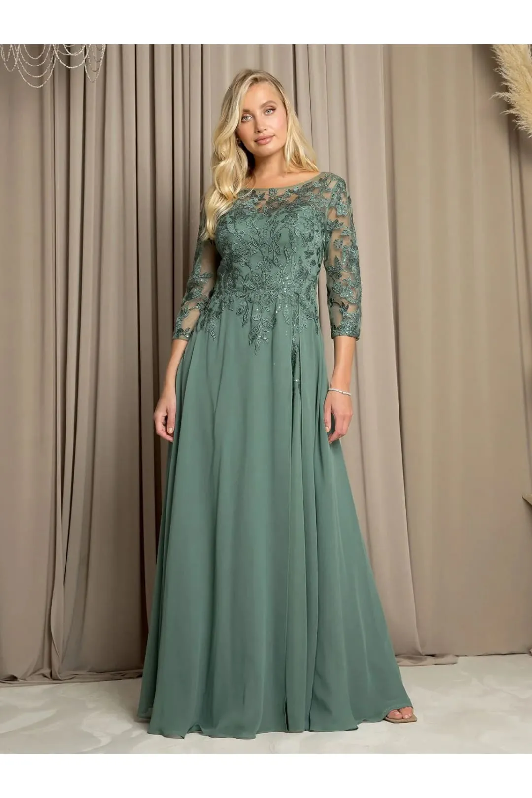Eva USA 5258 Long A Line Mother of the Bride Formal Dress