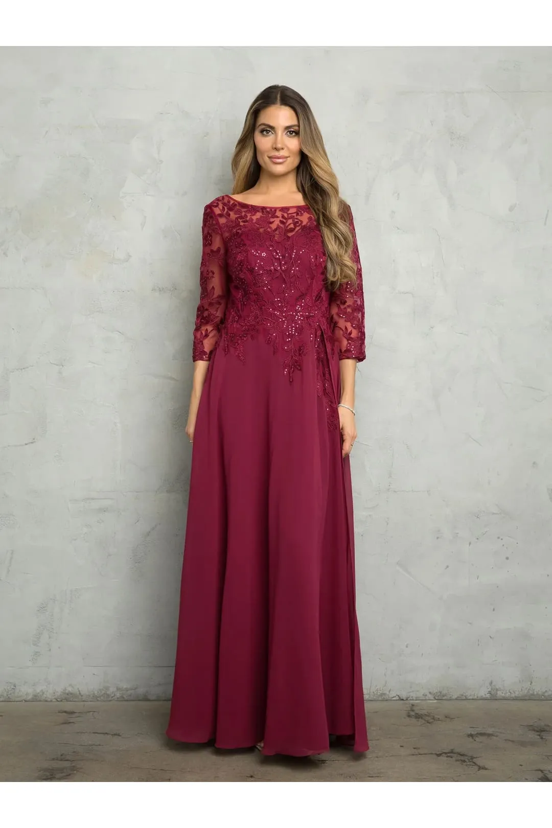Eva USA 5258 Long A Line Mother of the Bride Formal Dress