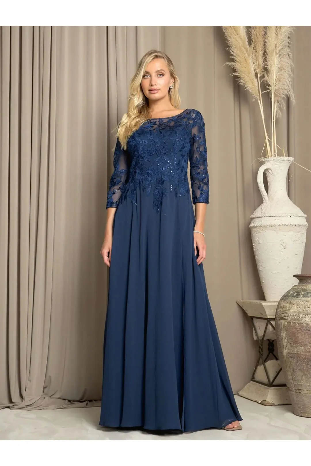 Eva USA 5258 Long A Line Mother of the Bride Formal Dress