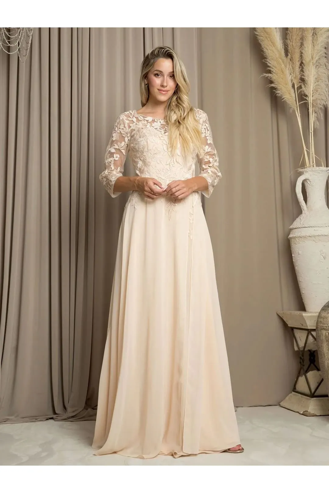 Eva USA 5258 Long A Line Mother of the Bride Formal Dress