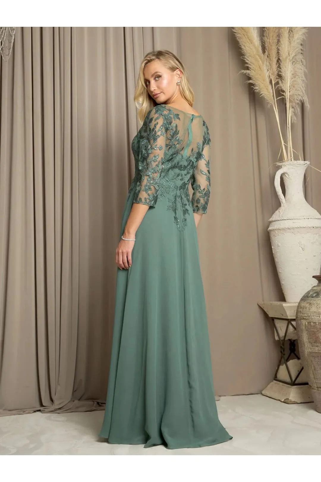 Eva USA 5258 Long A Line Mother of the Bride Formal Dress