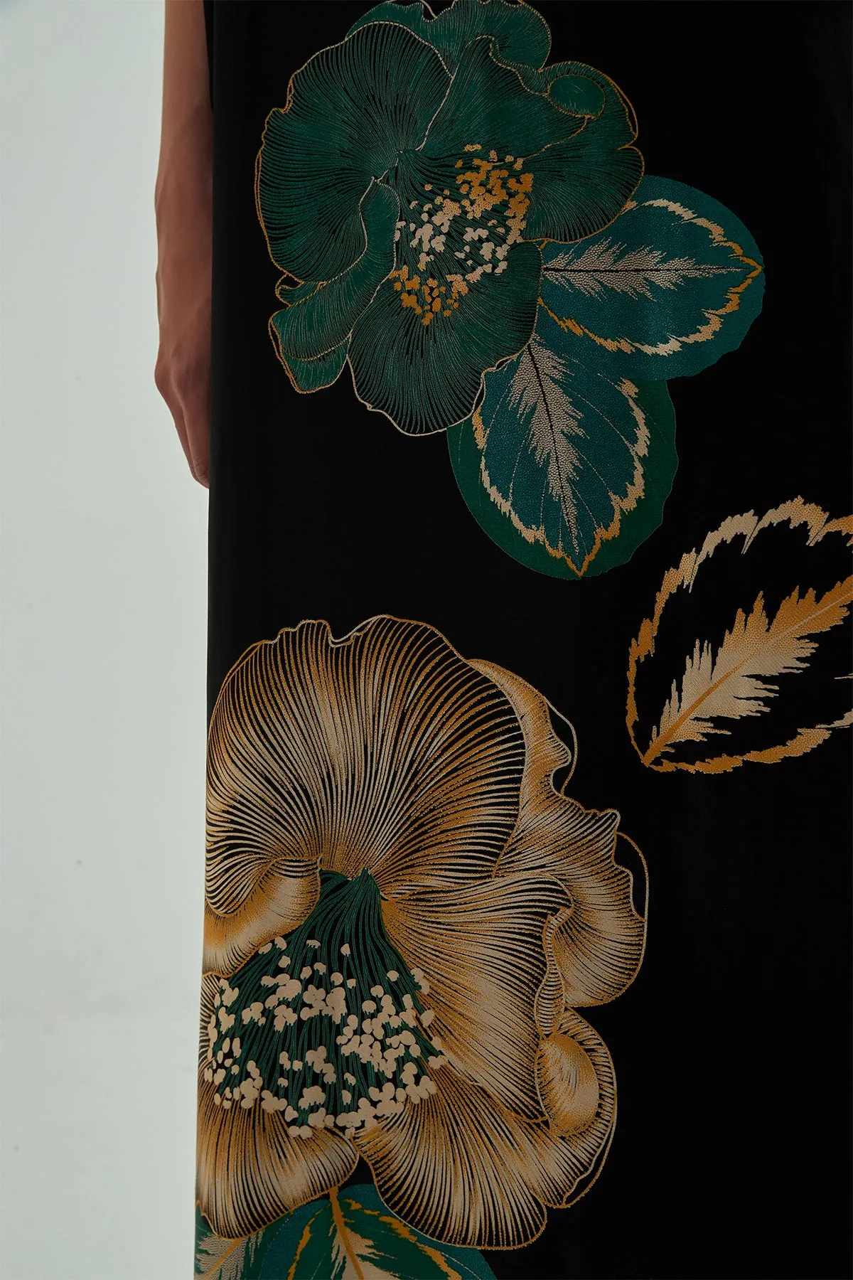 Flower Print Cozy Maxi Dress