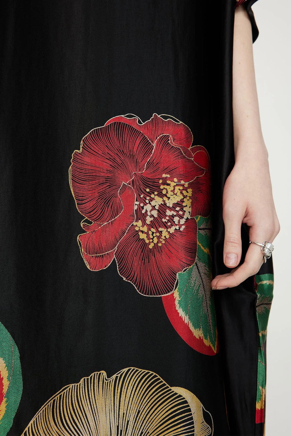 Flower Print Cozy Maxi Dress