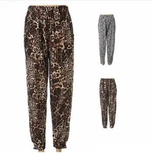 FLOWERS IN THE WILD Animal Prints and Multi colored Flowers Loose Fitted Pants