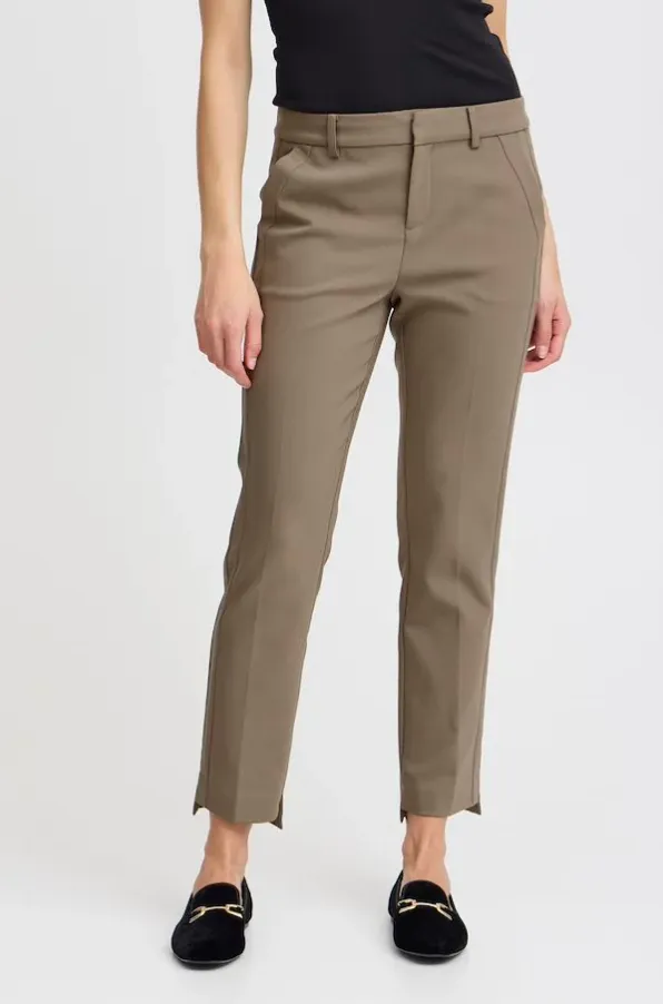 FRANSA<BR>
Vitta Tessa Trousers<BR>
Walnut<BR>