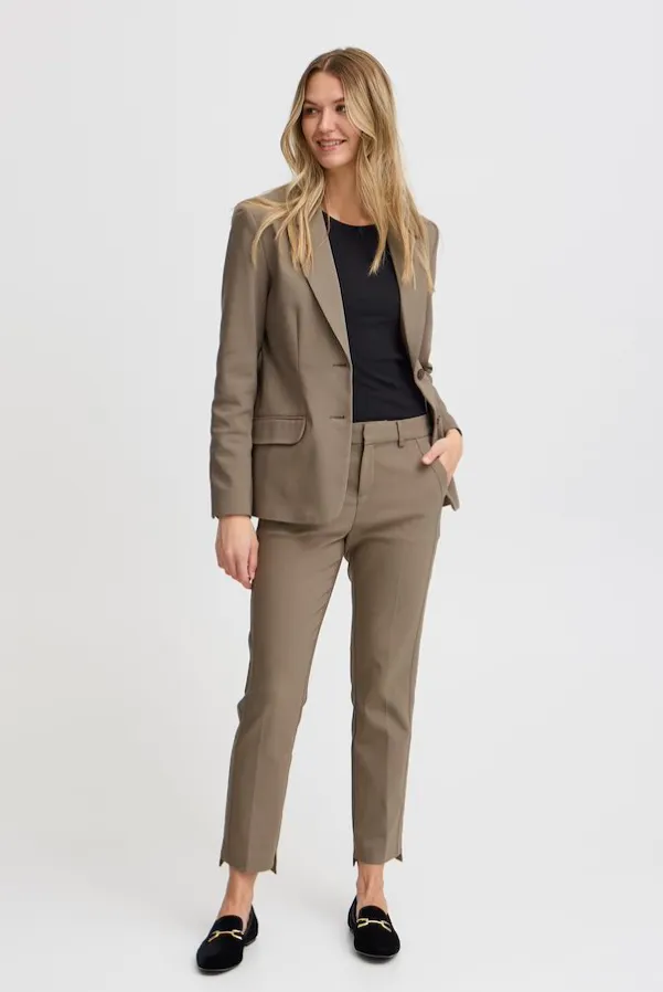FRANSA<BR>
Vitta Tessa Trousers<BR>
Walnut<BR>