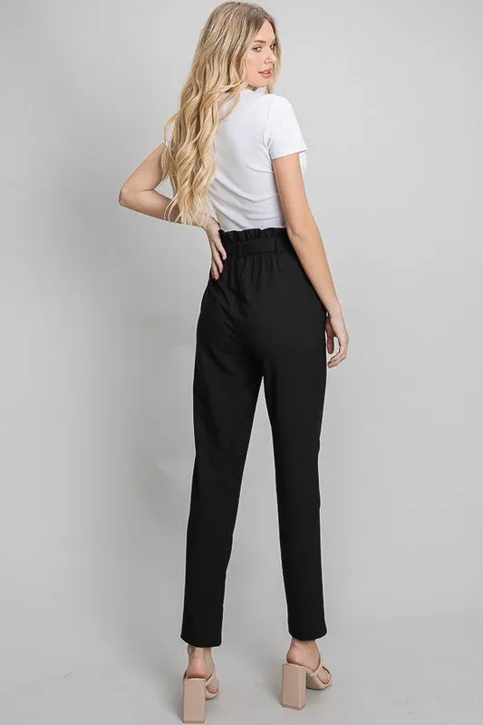 Front Tie Waist Trousers