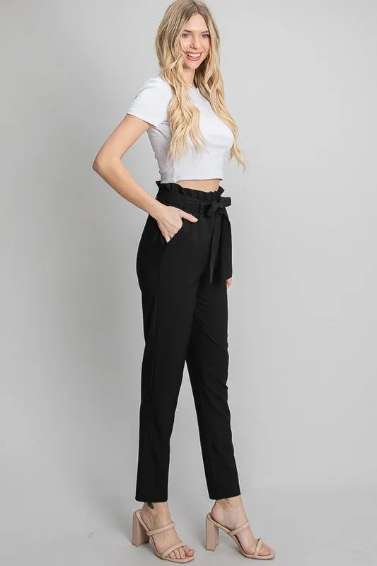 Front Tie Waist Trousers