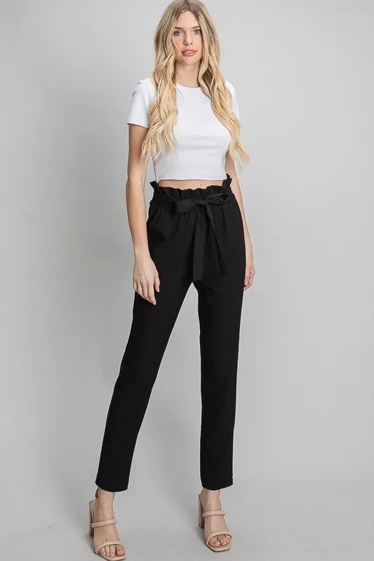 Front Tie Waist Trousers